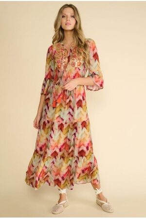 K-Design K-Design maxi boho jurk met lovertjes a506 Jurk p932