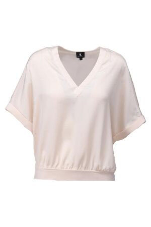 K-Design K-Design v hals top a672 T-shirt Korte mouw birch
