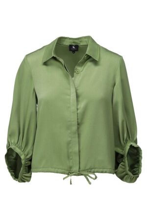 K-Design K-Design blouse in satijn look a674 Blouse green eyes