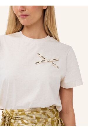 Josh V Josh V dorie bow jv-2504-0001 T-shirt Korte mouw 296 ecru melange