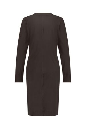 Studio Anneloes Studio Anneloes simplicity long sleeve dress 12483 Jurk 8700 espresso