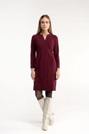 Studio Anneloes Studio Anneloes simplicity long sleeve dress 12484 Jurk 3600 merlot