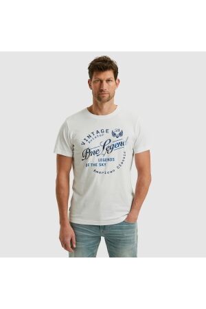 PME Legend PME Legend ptss2504596 single jersey package Print T-shirts 7003 bright white