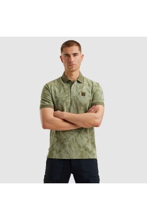 PME Legend PME Legend ppss2504851 two tone pique printed Poloshirts 6258 quiet green