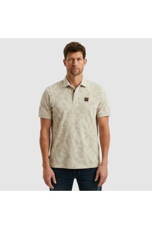 PME Legend PME Legend ppss2504851 two tone pique printed Poloshirts 7013 bone white