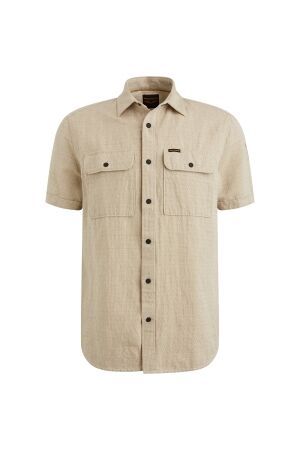 PME Legend PME Legend psis2504220 ctn/linen dobby fugees Overhemd 6386 gray green