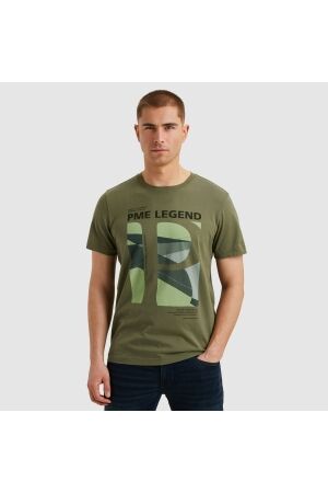 PME Legend PME Legend ptss2504583 single jersey play Print T-shirts 6149 deep lichen green