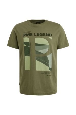 PME Legend PME Legend ptss2504583 single jersey play Print T-shirts 6149 deep lichen green