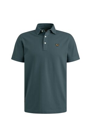PME Legend PME Legend ppss2505850 pique garment dye tailwing badge Poloshirts 9076 dark slate