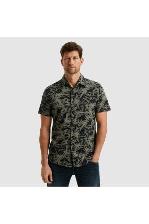 PME Legend PME Legend psis2505228 jersey pique print leaf Overhemd 5281 salute