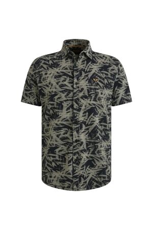 PME Legend PME Legend psis2505228 jersey pique print leaf Overhemd 5281 salute