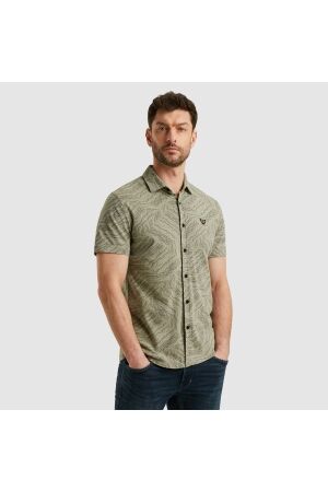 PME Legend PME Legend psis2505229 jersey pique print drizzle Overhemd 6170 shadow