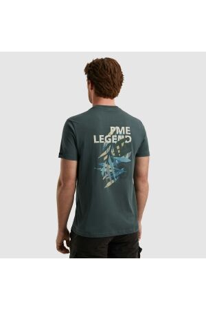 PME Legend PME Legend ptss2505571 single jersey Print T-shirts 9076 dark slate