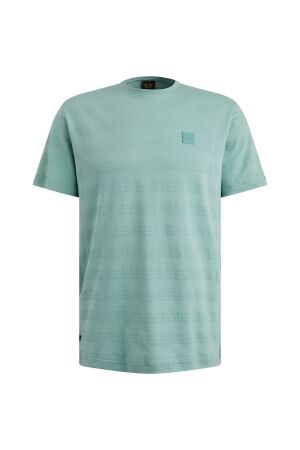 PME Legend PME Legend ptss2505573 jacquard stripes Print T-shirts 5149 cameo blue