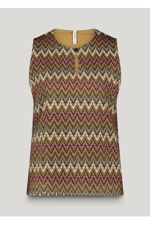 SUMMUM SUMMUM sleeveless zig zag top 3s5143-30698 Tops en Singlets 120 multicolour