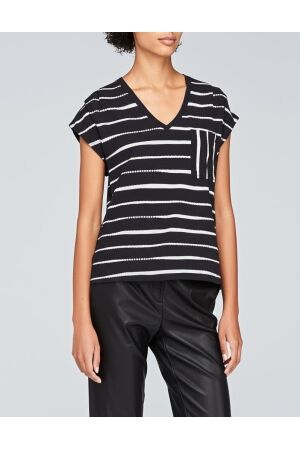 LADY DAY LADY DAY kat l21-506-2560 T-shirt Korte mouw painted stripe black