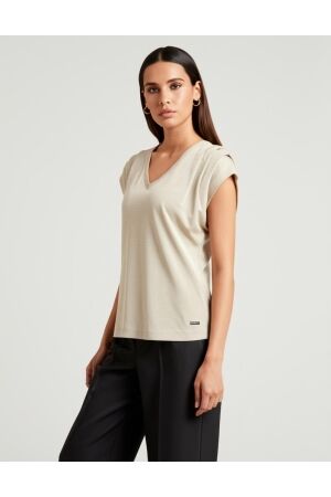 LADY DAY LADY DAY kathy l21-508-2530 T-shirt Korte mouw sand
