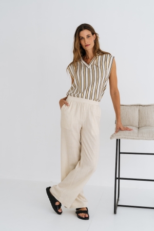 Maicazz Maicazz niorte su25.60.333 Tops en Singlets gold stripe