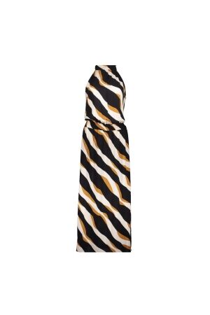Geisha Geisha dress halter 57394-70 Zomerjurkjes 10 off-white/black/caramel