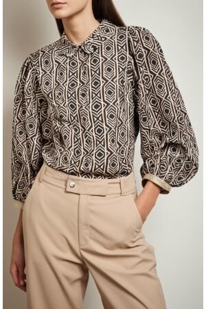 Geisha Geisha blouse 53453-20 Blouse 999 black tobacco