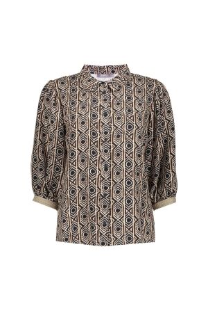 Geisha Geisha blouse 53453-20 Blouse 999 black tobacco