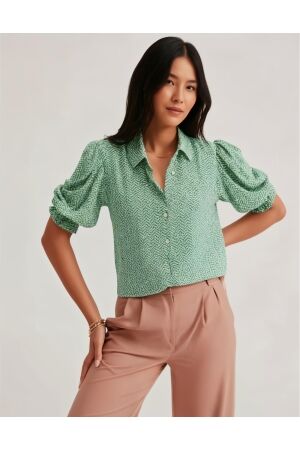 Geisha Geisha blouse 53455-20 Blouse 530 green/gold