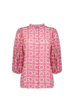 Geisha Geisha blouse 53459-20 Blouse 10 off-white fuchsia