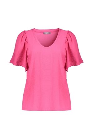 Geisha Geisha top crinckle 53352-21 T-shirt Korte mouw 451 raspberry