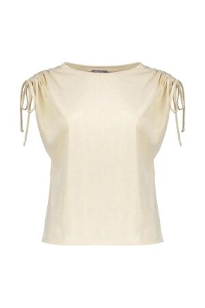 Geisha Geisha top shoulder detail 52401-41 T-shirt Korte mouw 720 sand