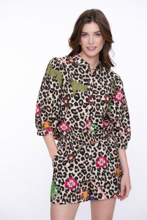 Geisha Geisha blouse 53491-20 Blouse 720 sand/green/blue