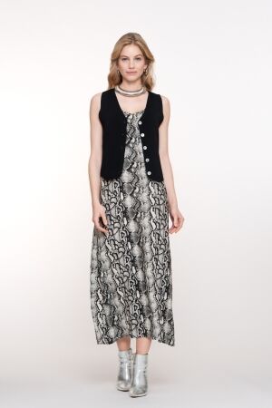 Geisha Geisha dress 57349-20 Jurk 999 black/off white