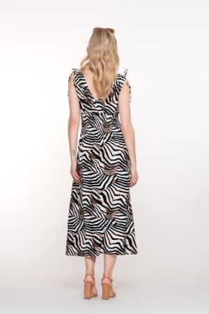 Geisha Geisha dress smock jersey aop 57367-60 mila Jurk 10 pr.10-25-2 off-white/black