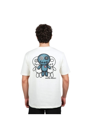 Wrong Friends Wrong Friends maupin t-shirt wf1071 Print T-shirts coconut white