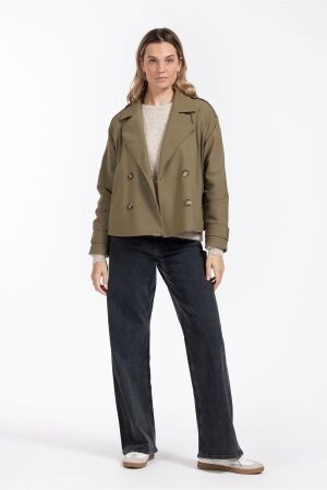 Studio Anneloes Studio Anneloes cato bonded trenchcoat 12480 Zomerjassen 8000 earth