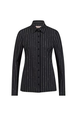 Studio Anneloes Studio Anneloes poppy pinstripe shirt 12448 Blouse 9022 black/latte
