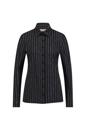 Studio Anneloes Studio Anneloes poppy pinstripe shirt 12448 Blouse 9022 black/latte
