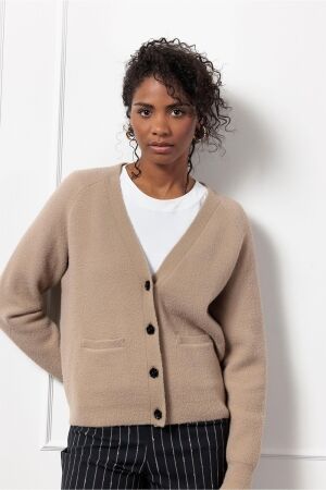 Studio Anneloes Studio Anneloes haya mink cardigan 12492 Vest 2200 latte