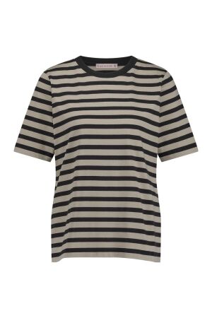 Studio Anneloes Studio Anneloes Annika rib t-shirt 12503 T-shirt Korte mouw 2290 latte/black