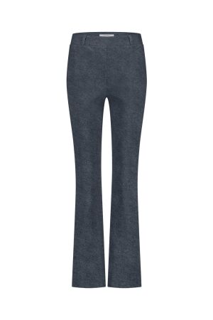 Studio Anneloes Studio Anneloes flair bonded denim trousers 12425 Flared 9000 black