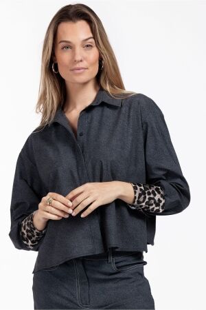 Studio Anneloes Studio Anneloes dyanna denim blouse 12432 Blouse 9000 black