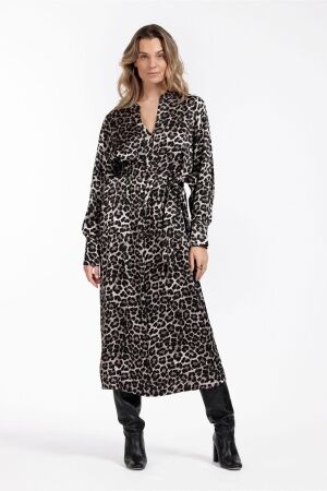 Studio Anneloes Studio Anneloes fine animal dress 12435 Jurk 9190 light grey/black