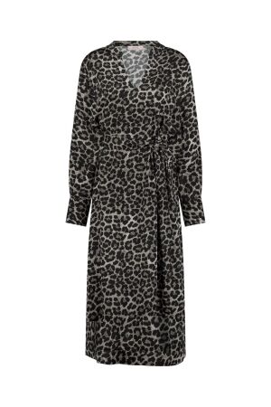 Studio Anneloes Studio Anneloes fine animal dress 12435 Jurk 9190 light grey/black