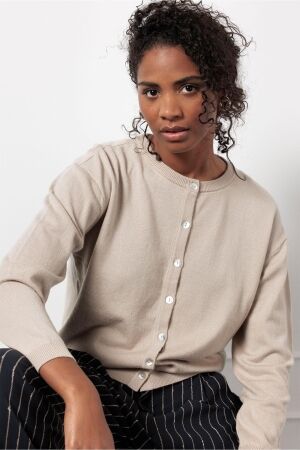 Studio Anneloes Studio Anneloes bibi cashmere cardigan 12500 Vest 2200 latte