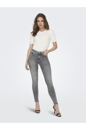 Only Only 15188520 onlblush mid sk ank raw jeans Skinny fit grey denim 15188520