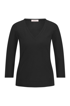 Studio Anneloes Studio Anneloes emma vneck top 12476 T-shirt Lange mouw 9000 black