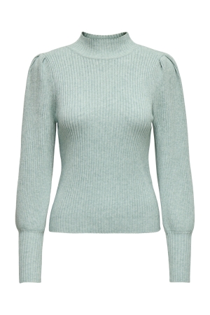 Only Only onlkatia l/s highneck pullover knt noos 15232494 Trui gray mist melange