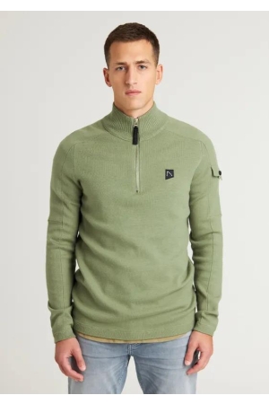 Chasin Chasin oscar half zip Vest e52 - m.green