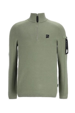Chasin Chasin oscar half zip Vest e52 - m.green