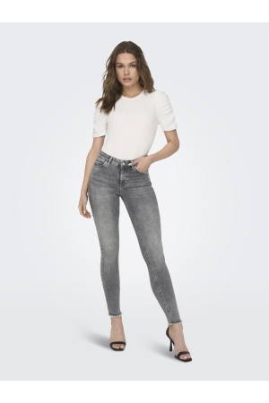 Only Only 15188520 onlblush mid sk ank raw jeans Skinny fit grey denim 15188520