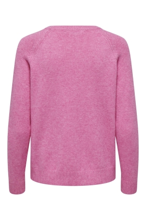 Only Only onllesly kings l/s pullover knt noos 15170427 Trui carmine rose melange